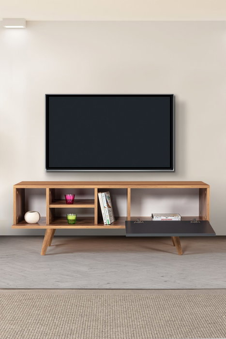Hanah Home Ela 3331 Soporte para TV Nogal y Antracita Hanah Home Ela 3331 Soporte para TV Nogal y Antracita